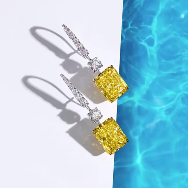 Vintage 3.5 Carat Drop Earrings Shineofidamond