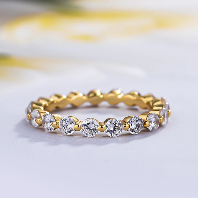 Gorgeous 3pc Golden Tone Oval Cut Wedding Bridal Set shine of diamond