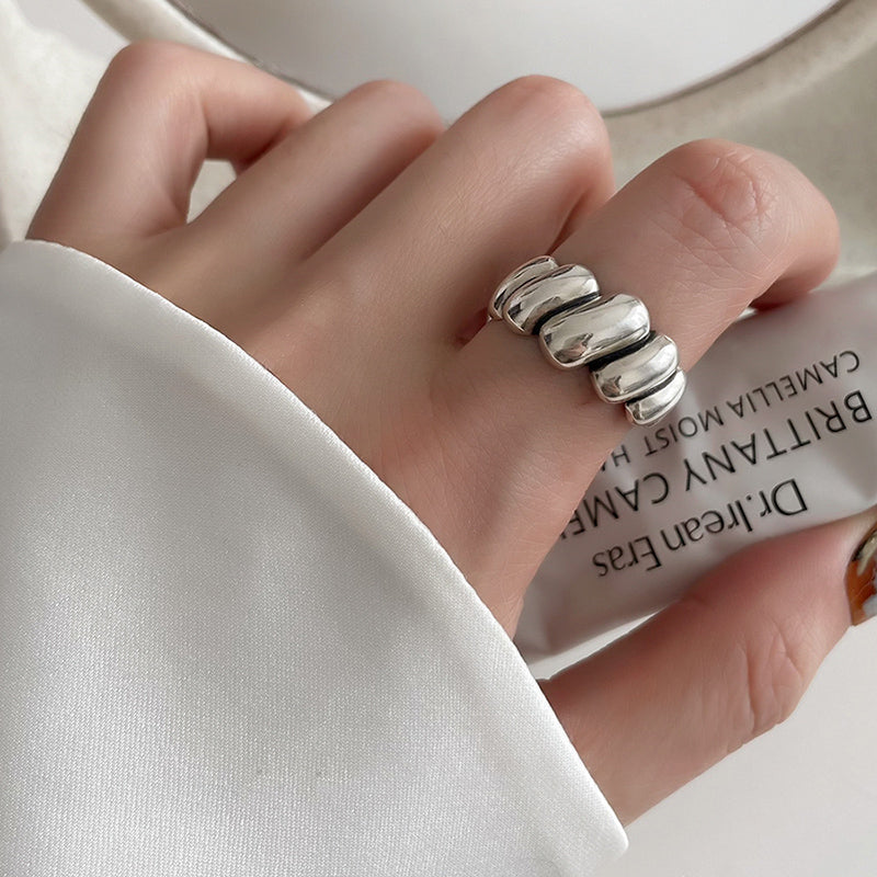 Retro INS Style Square Adjustable Open Rings Dobrilajewelry
