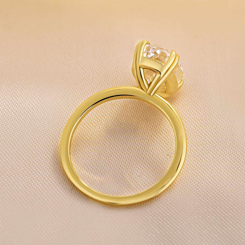 Luxurious Oval Cut Double Prong Solitaire Sterling Silver Engagement Ring shineofdiamond