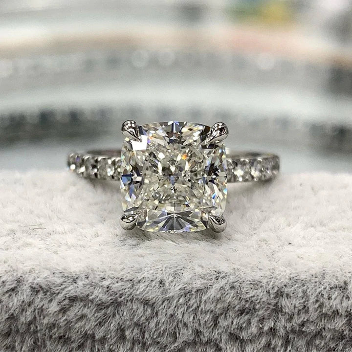 Sale | Luxury 3PC Cushion Cut Bridal Set In Sterling Silver hot