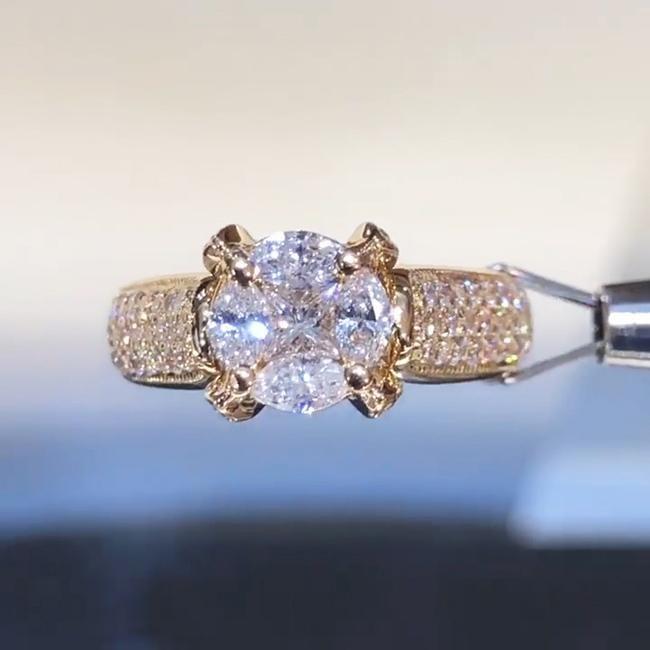 Sparkling Round Cut Sterling Silver Engagement Ring Shineofdiamond