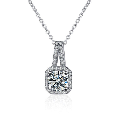 Classic Cushion Cut Pendant Necklace Shineofidamond