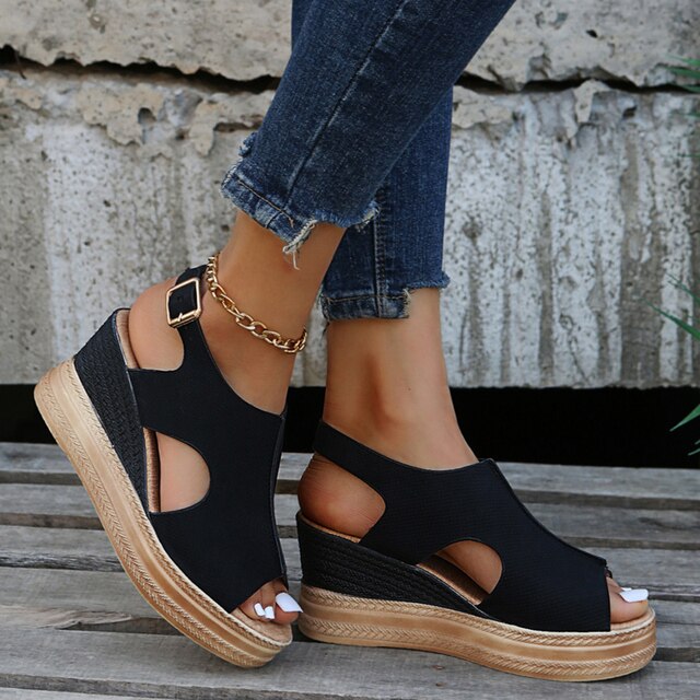 Adalynn™ | Metallic Wedge Sandals