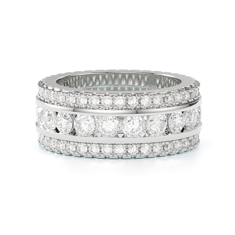 Round Cut Eternity Anniversary Wedding Band Shineofidamond