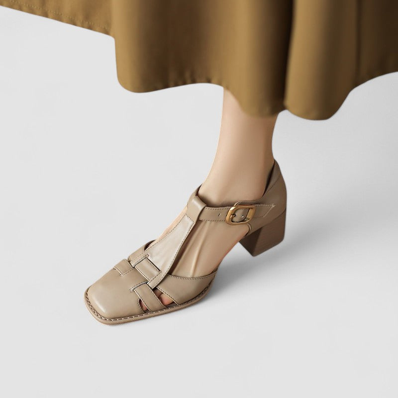 Scarlett™ | Orthopedic T-Strap Block Heels