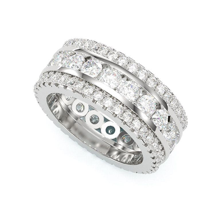 Round Cut Eternity Anniversary Wedding Band Shineofidamond