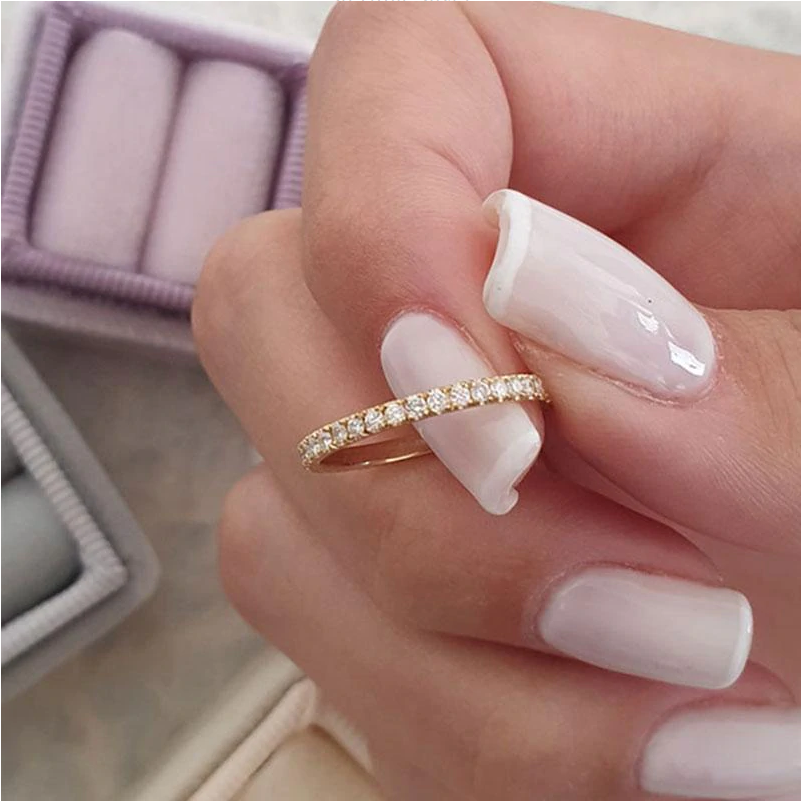 3PCS Golden Tone Round Cut Sterling Silver Wedding Bridal Set Shineofdiamond