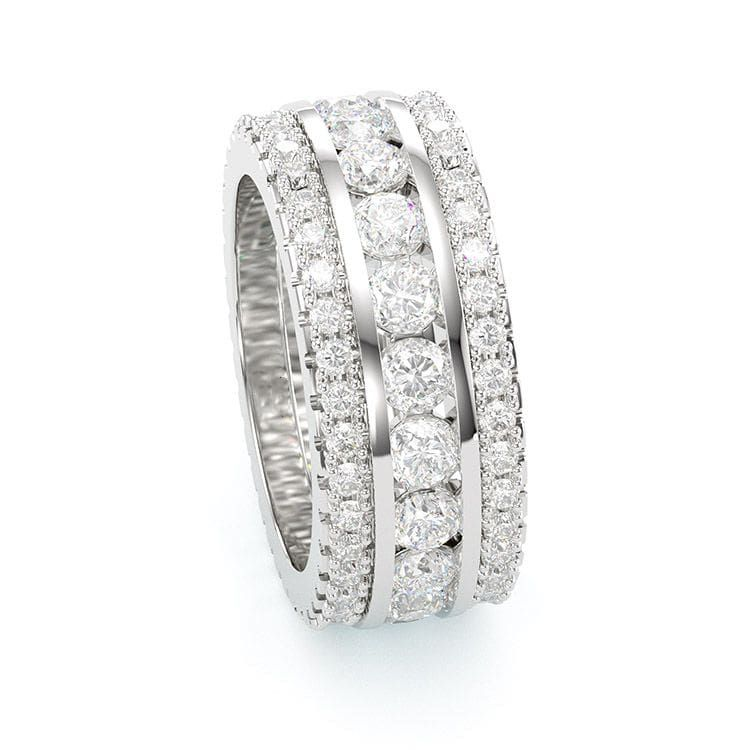 Round Cut Eternity Anniversary Wedding Band Shineofidamond