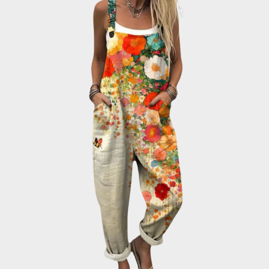 Sarah - Comfortable Printed Overalls