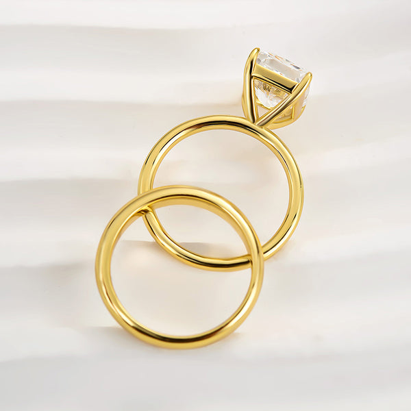 Classic Radiant Cut Sterling Silver Brdail Set shineofdiamond