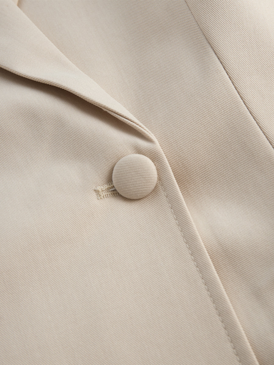 Tailored Blazer-Inspired Mini Dress With Belted Waist MLZ