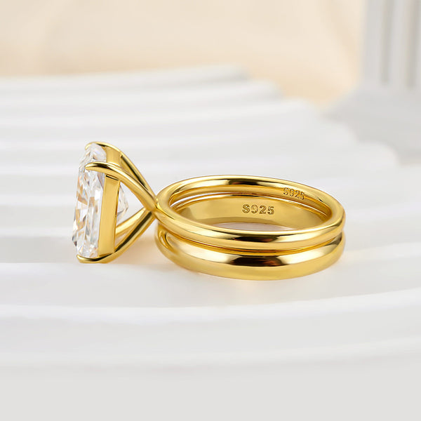 Classic Radiant Cut Sterling Silver Brdail Set shineofdiamond