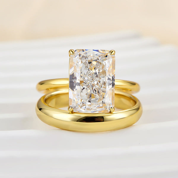Classic Radiant Cut Sterling Silver Brdail Set shineofdiamond