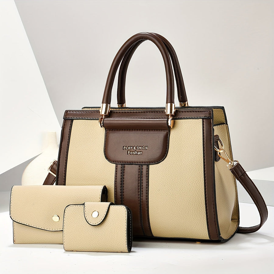 Luna™ | Elegant 3-Piece Leather Bag Set