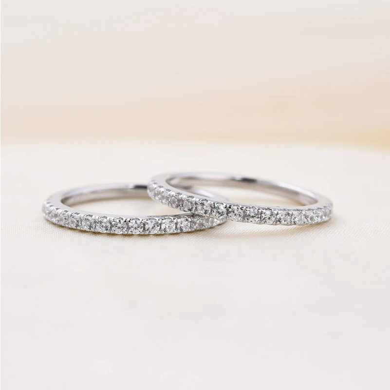 3-Pieces Sparkle Radiant Cut Bridal Set In Sterling Silver Shineofdiamond
