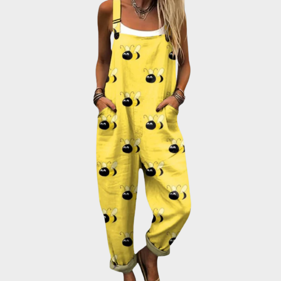 Bee - Comfortable Printed Overalls