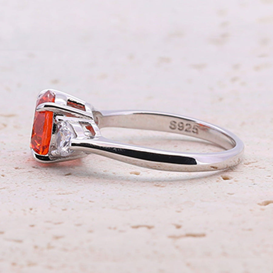 2.0CT Round Cut Three Stone Sterling Silver Engagement Ring(Multi Color available) shine of diamond