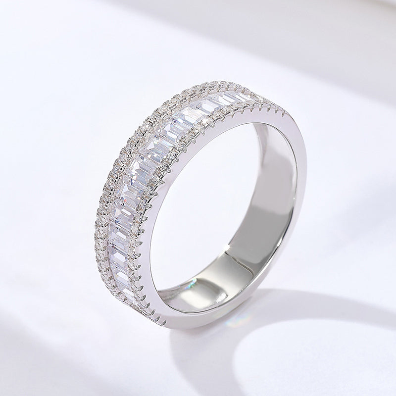 Sale | Stunning Round Cut Sterling Silver Wedding Bridal Set hot