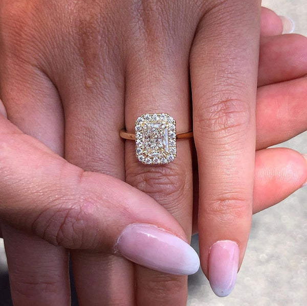 Petite Sparkling Golden Tone Sterling Silver Engagement Ring Shineofdiamond