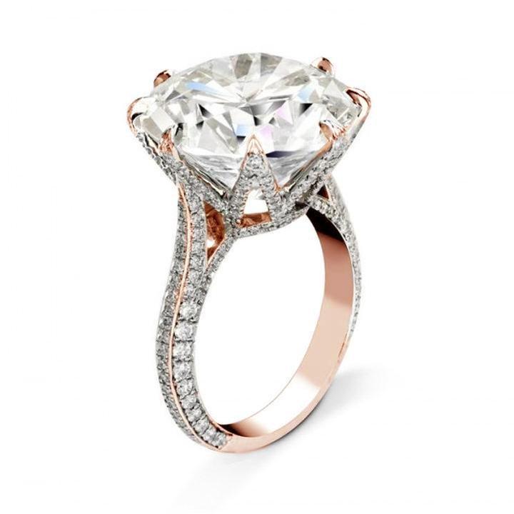 Solitaire 6.0ct 925 Sterling Silver Engagement Ring hot
