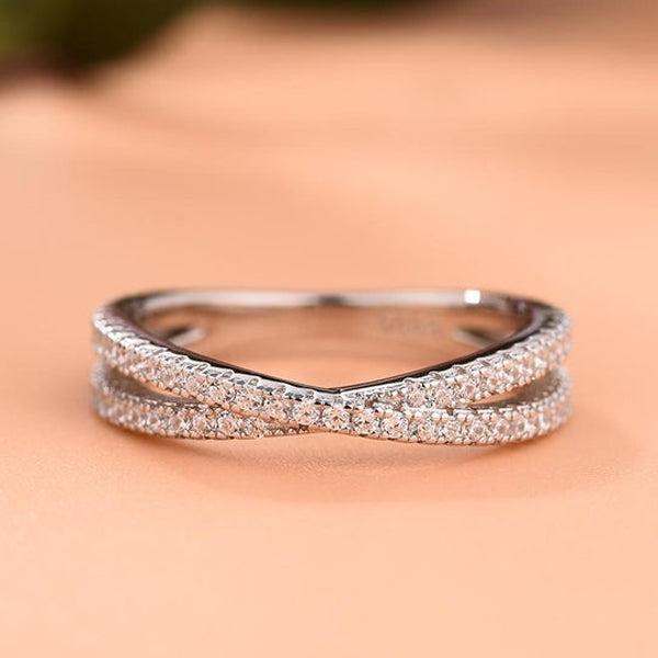 3pcs Gorgeous Round Cut Wedding Set In Sterling Silver shineofdiamond