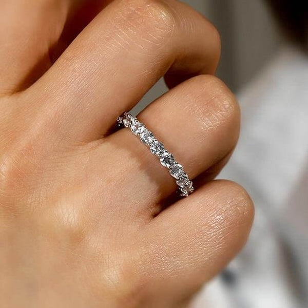 3pcs Gorgeous Round Cut Wedding Set In Sterling Silver shineofdiamond
