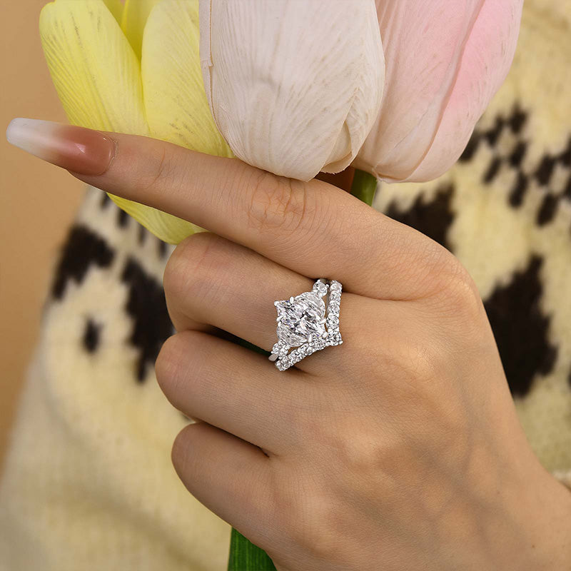 Gorgeous Marquise Cut Sterling Silver Brida Set shineofdiamond