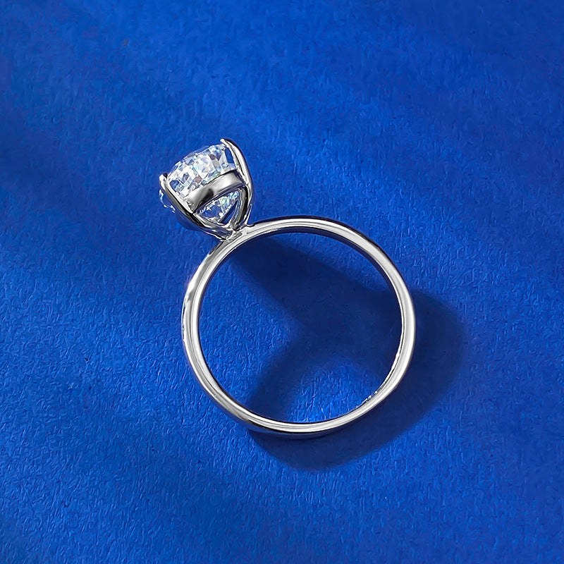 Gorgeous Pear Cut Sterling Silver Engagement Ring Shineofdiamond