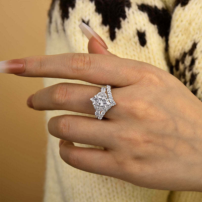 Gorgeous Marquise Cut Sterling Silver Brida Set shineofdiamond