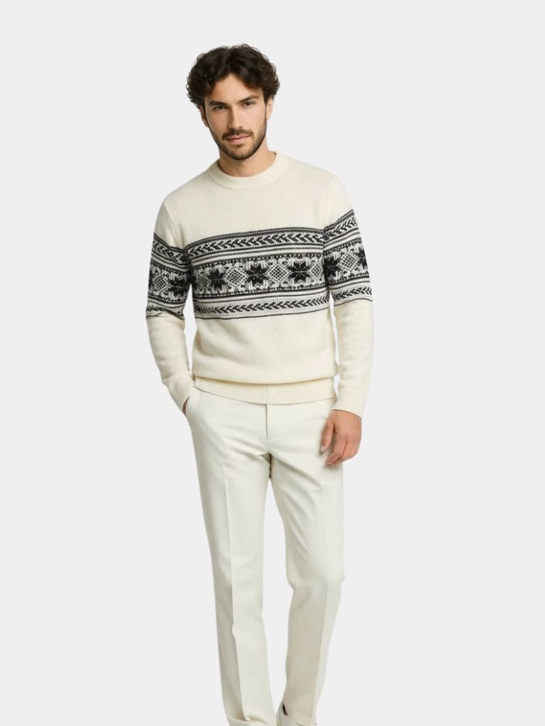100% Wool Fair Isle Pullover Sweater Jumper - CAAYWORLD CAAYWORLD