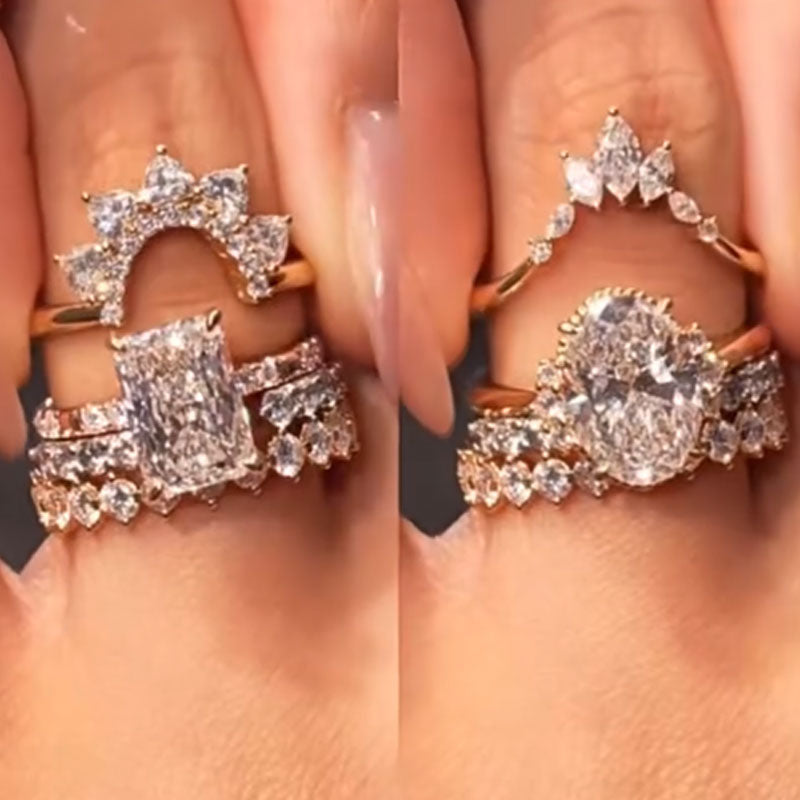 4 Pcs Exquisite Bridal Set In Sterling Silver shine