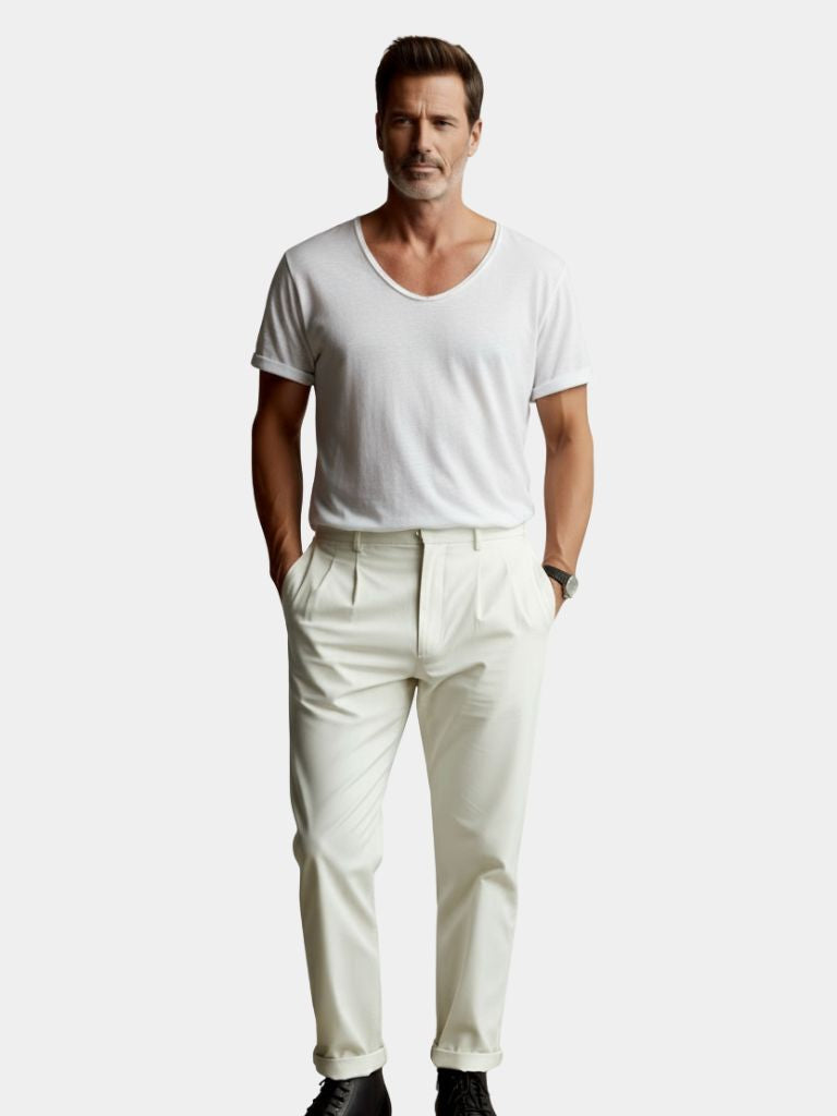 Albo Classic Linen V Neck T-Shirt – CAAYWORLD CAAYWORLD