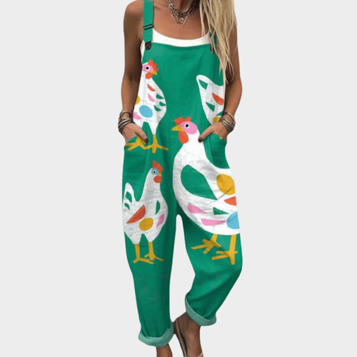 Martha - Comfortable Printed Overalls