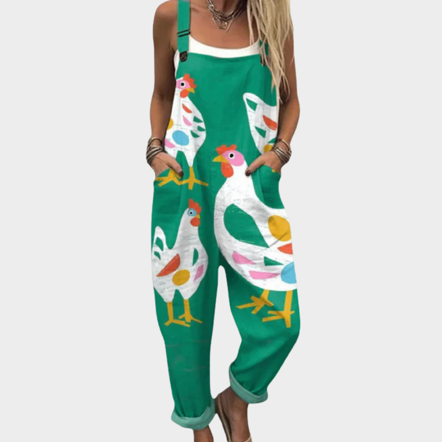 Martha - Comfortable Printed Overalls