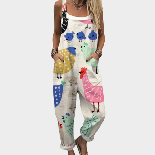 Grace - Comfortable Printed Overalls
