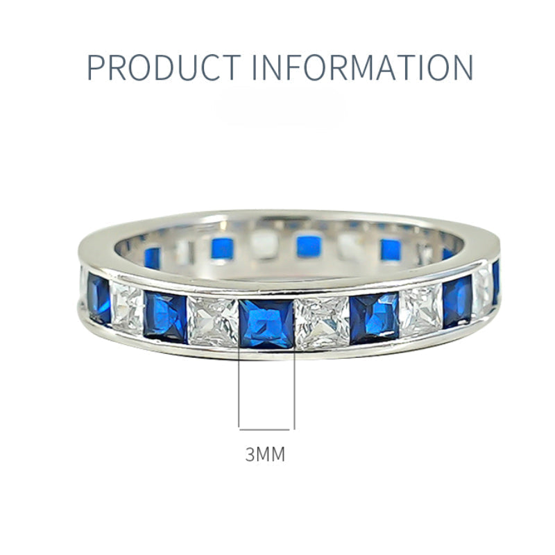 Sparkling Two Tone Design Paved Sterling Silver Band Carly Jewelry