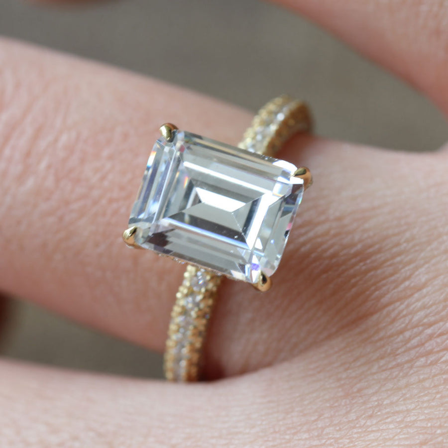 Emerald Cut Bridal Set Shine of Diamond