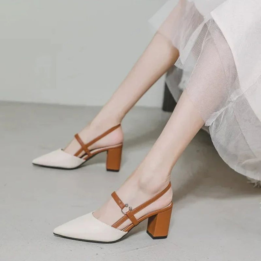 Amira Leather Pointed Toe - Heels