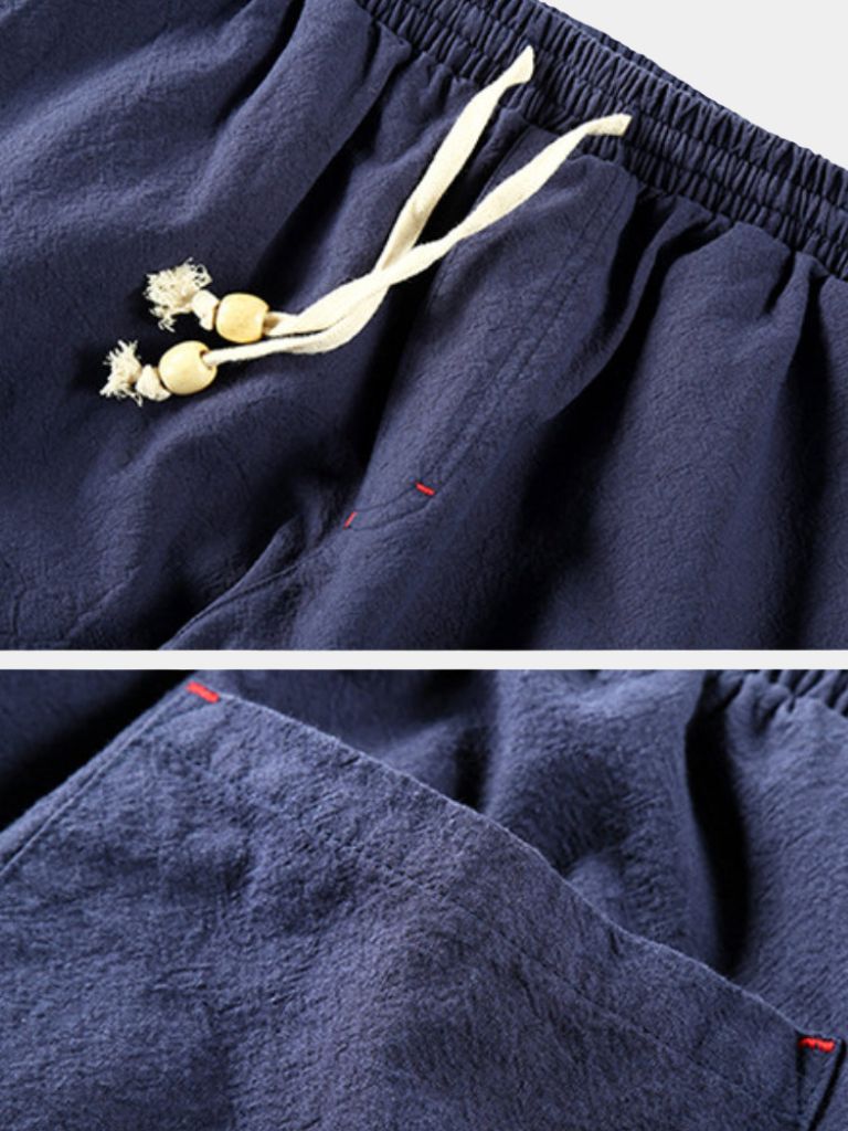 Azure Coast Linen Trousers - CAAYWORLD CAAYWORLD