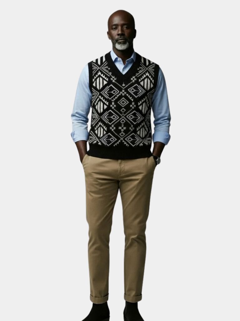 Academic Retro Knit Vest - CAAYWORLD CAAYWORLD