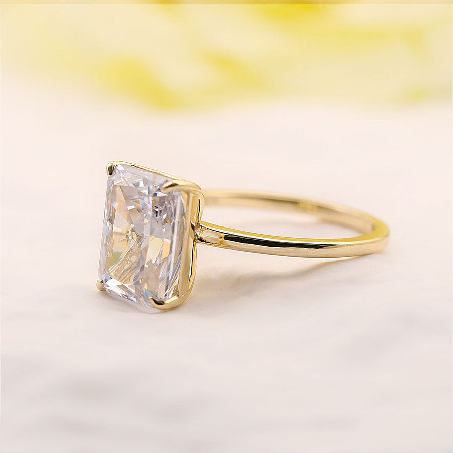 Stunning Radiant Cut Bridal Set In Sterling Silver Shineofdiamond