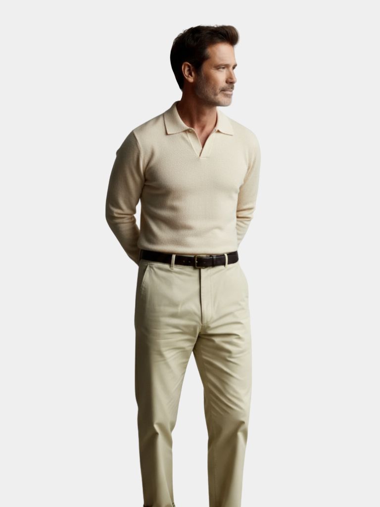 Essential V-Neck Polo Sweater - CAAYWORLD CAAYWORLD
