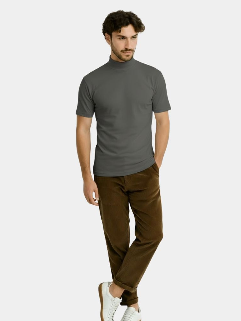 Solid Casual Turtle Neck T-Shirt - CAAYWORLD CAAYWORLD