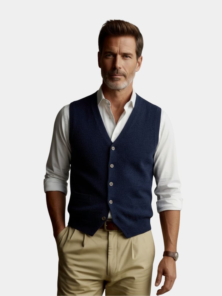 Cashmere Cardigan Vest  - CAAYWORLD CAAYWORLD