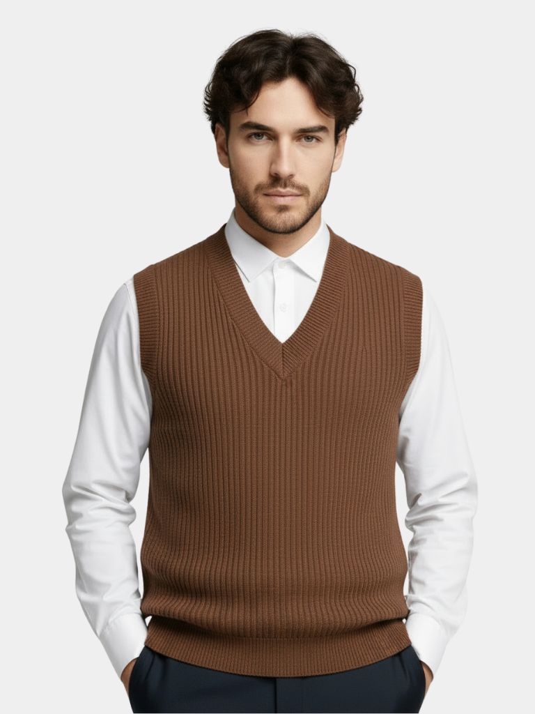 Knit Vest Waistcoat - CAAYWORLD CAAYWORLD