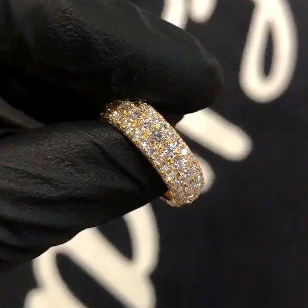 Micro Paved Setting Eternity Sterling Silver Wedding Band Shineofidamond