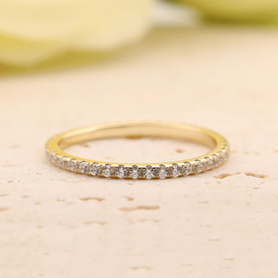 Noble Radiant Cut 3PC  Sterling Silver Wedding Bridal Set in Golden Tone shineofdiamond