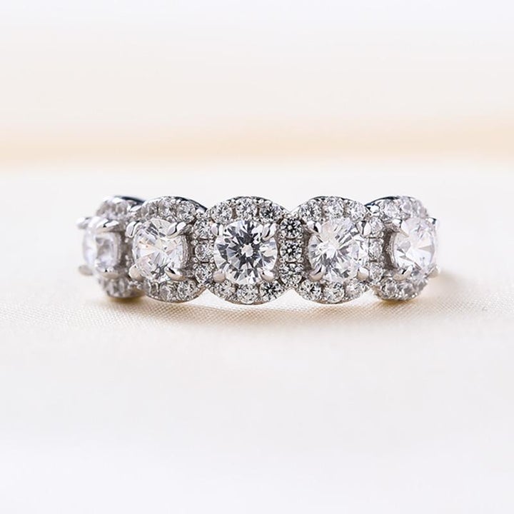 Vintage Halo Cushion Cut Wedding Set In Sterling Silver shineofdiamond