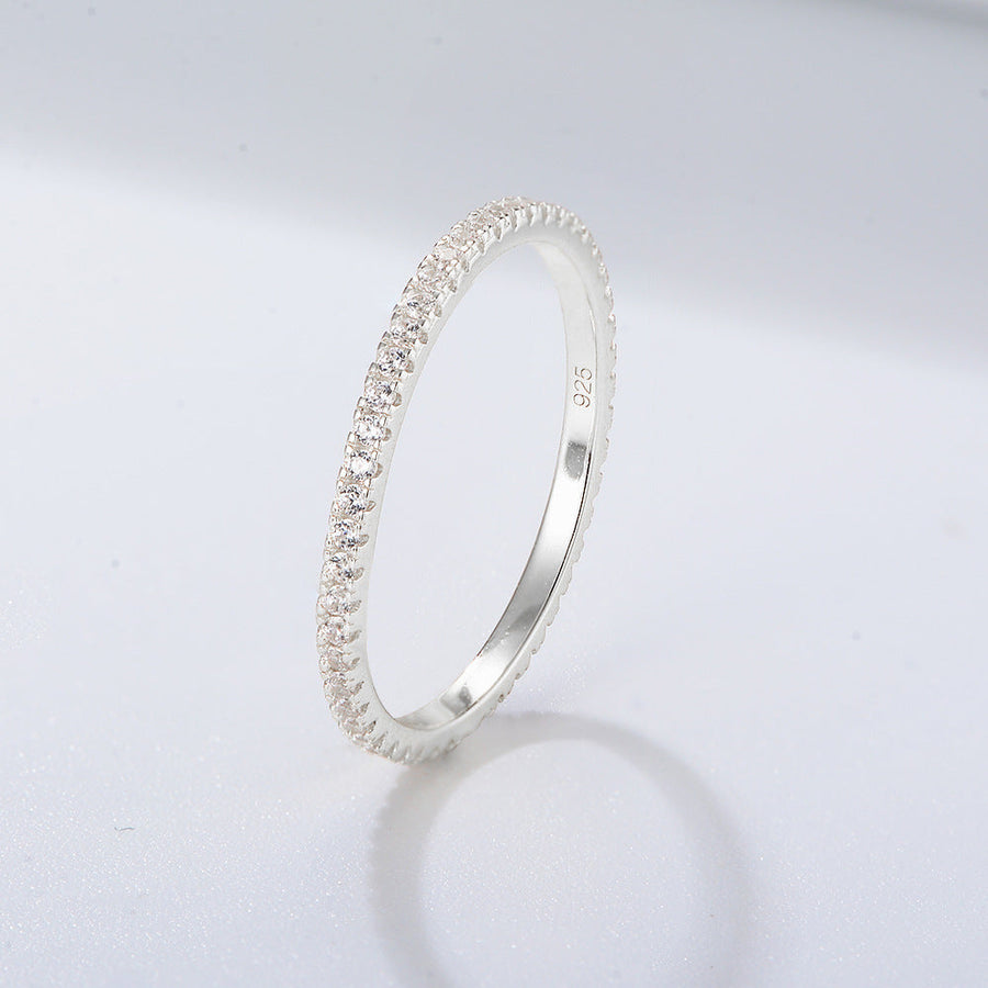 Golden Tone Multi-Color Eternity Band Stackable Ring shine of diamond